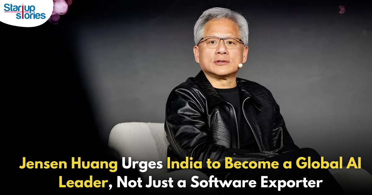 NVIDIA CEO Jensen Huang Calls on India to Lead AI Revolution, Not Just Export Software!,Startup Stories,Startup Stories India,Latest Technology News and Updates,2024 Technology News,Tech News,startup news,Jensen Huang AI revolution,NVIDIA India collaboration,India AI leadership,AI innovation in India,Exporting software vs. AI leadership,Future of AI in India,AI development strategies,NVIDIA CEO speech,India tech industry growth,AI ecosystem in India,AI investments in India,Building AI capabilities,Global AI competition,India as an AI hub,Jensen Huang quotes on AI,NVIDIA,NVIDIA CEO,NVIDIA CEO Jensen Huang,AI,NVIDIA AI Development