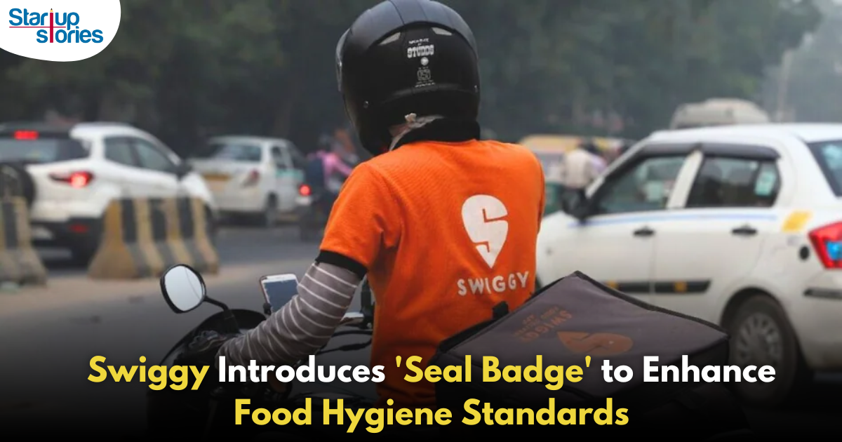 Swiggy Introduces 'Seal Badge' to Elevate Hygiene Standards in Food Delivery!,Startup Stories,Startup Stories India,Latest Technology News and Updates,2024 Technology News,Tech News,startup news,Swiggy Seal Badge,Food delivery hygiene standards,Swiggy hygiene initiatives,Food safety measures,Hygiene in food delivery,Swiggy customer safety,Online food delivery improvements,Seal Badge significance,Health standards in food services,Swiggy trust and safety,Restaurant hygiene certification,Food delivery innovation,Consumer confidence in food delivery,Swiggy quality assurance,Safe food delivery practices,Swiggy,Swiggy Seal Badge,Swiggy Seal Badge For Hygine Food Delivery,Swiggy Latest Badge,Swiggy Latest Update,Swiggy Introduces Seal Badge