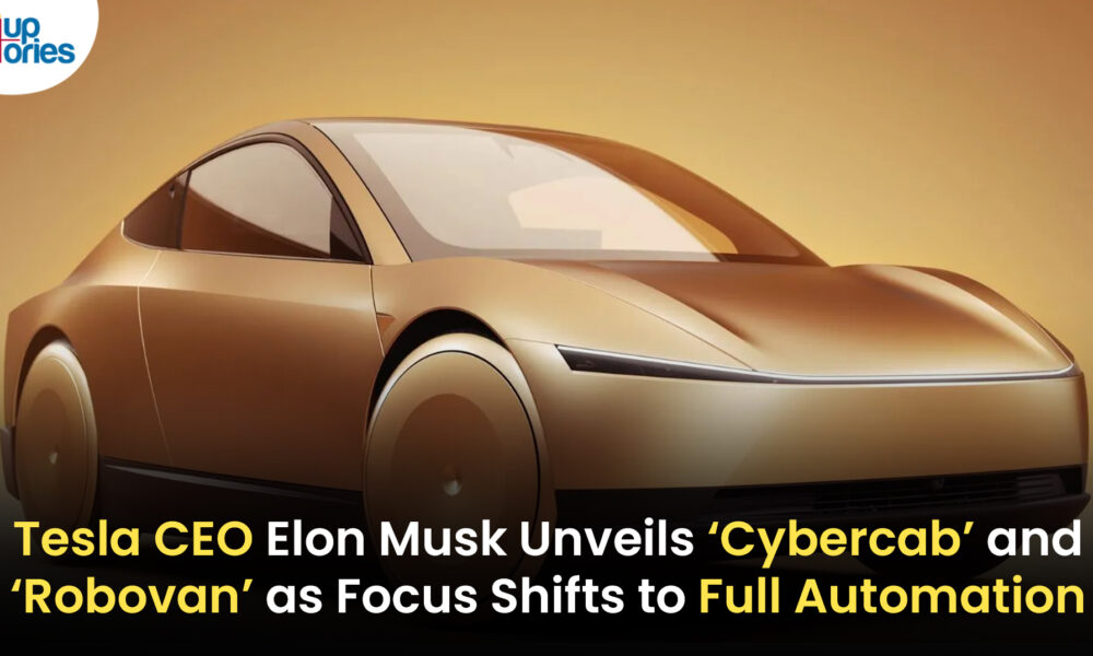 Tesla CEO Elon Musk Unveils ‘Cybercab’ and ‘Robovan’ as Focus Shifts Toward Full Automation