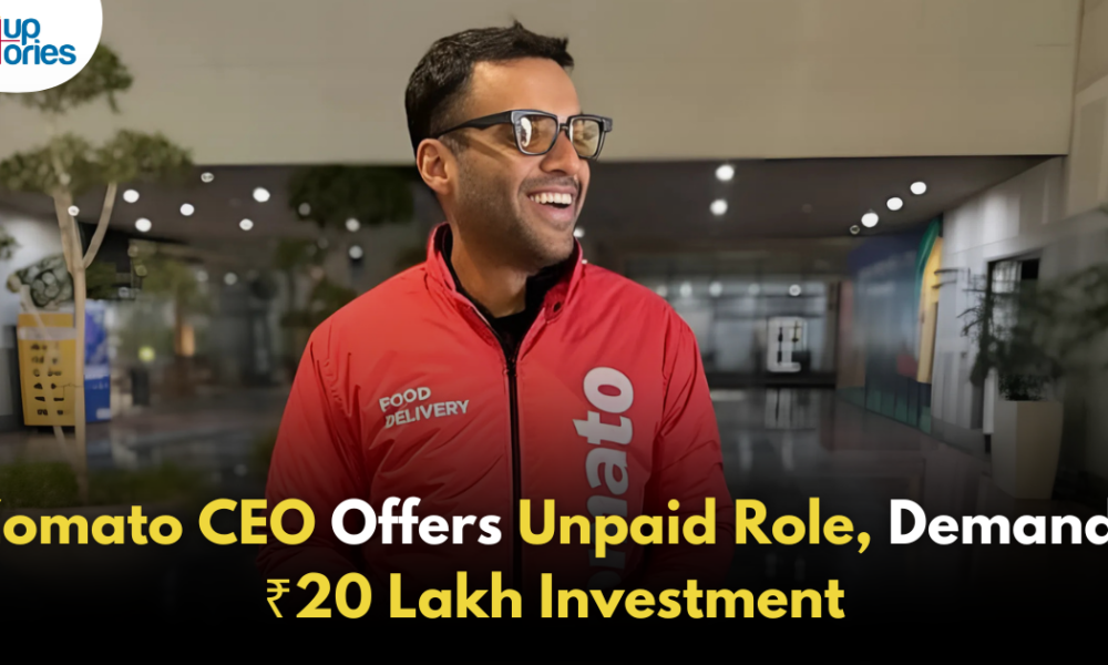 Zomato Founder Seeks Chief Of Staff: No Salary, Pay ₹20 Lakh Instead!