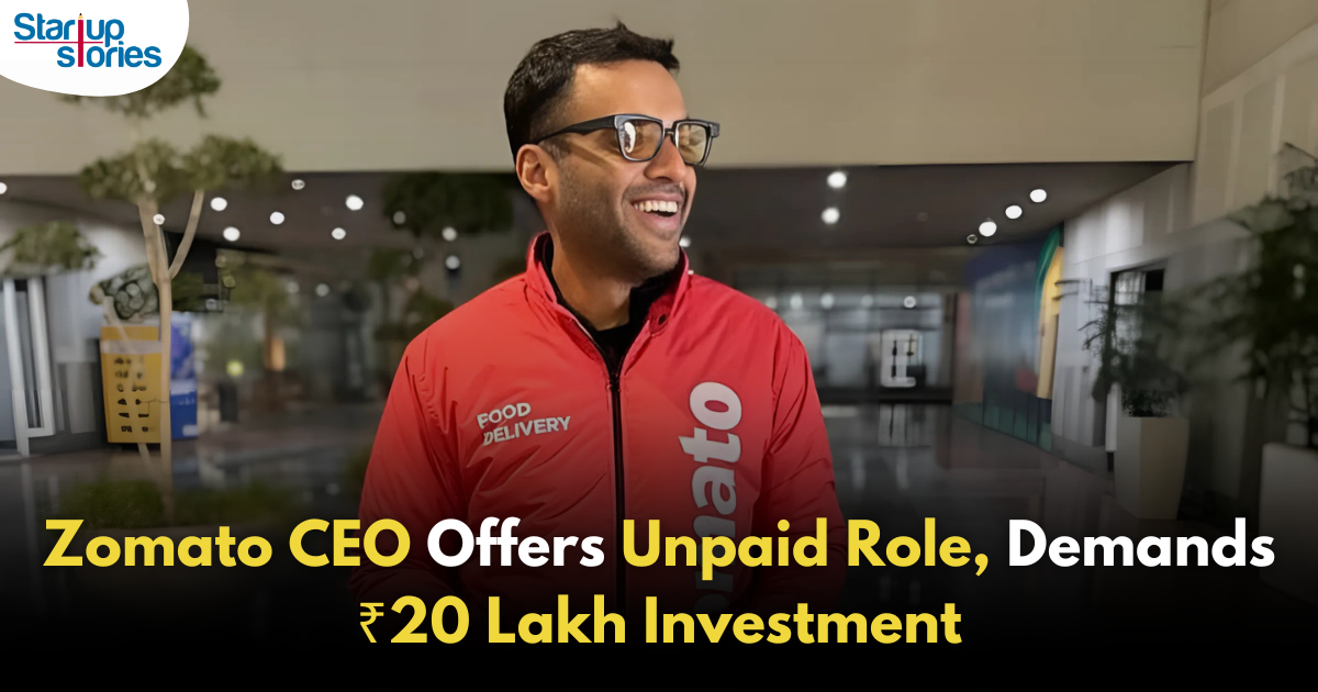 Zomato Founder Seeks Chief Of Staff: No Salary, Pay ₹20 Lakh Instead!