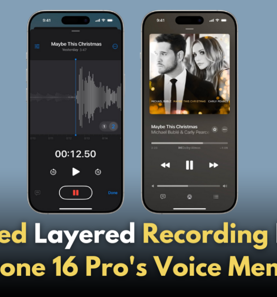 Apple Voice Memos Gets a Major Boost: AI-Powered Layered Recording on iPhone 16 Pro!