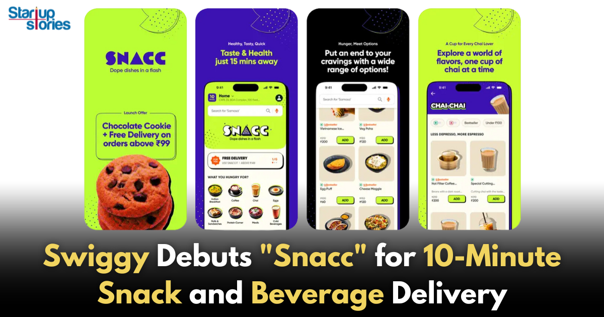 Swiggy Launches "Snacc" for 10-Minute Delivery of Snacks and Beverages